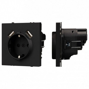 Розетка с заземлением и 2хUSB type A, без рамки Arlight SCT 054289