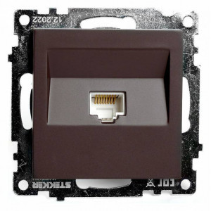 Розетка Ethernet RJ-45 без рамки Stekker Катрин 49023 Розетка Ethernet RJ-45 без рамки Stekker Катрин 49023