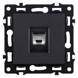 Розетка Ethernet RJ-45 без рамки Kollinger Asthetik AS-017BK Розетка Ethernet RJ-45 без рамки Kollinger Asthetik AS-017BK