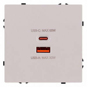 Розетка 2хUSB type A и C без рамки Kollinger Eclipse EC-024CM