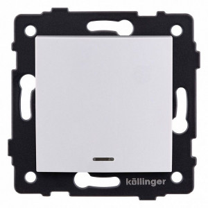 Выключатель одноклавишный с подсветкой без рамки Kollinger REA-R-002WH Выключатель одноклавишный с подсветкой без рамки Kollinger REA-R-002WH