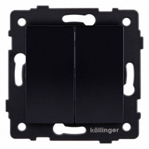 Выключатель двухклавишный без рамки Kollinger REA-R-011BK Выключатель двухклавишный без рамки Kollinger REA-R-011BK