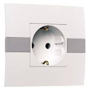 Розетка с заземлением Mono Electric Eсо 101-010107-117 Розетка с заземлением Mono Electric Eсо 101-010107-117