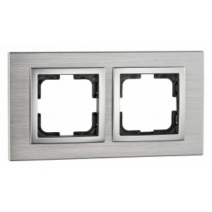 Рамка на 2 поста Mono Electric Style Aluminium 107-800000-161 Рамка на 2 поста Mono Electric Style Aluminium 107-800000-161