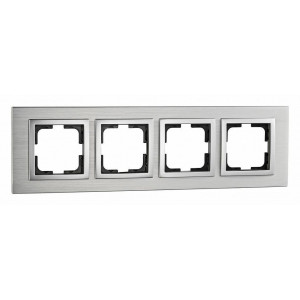 Рамка на 4 поста Mono Electric Style Aluminium 107-800000-163 Рамка на 4 поста Mono Electric Style Aluminium 107-800000-163