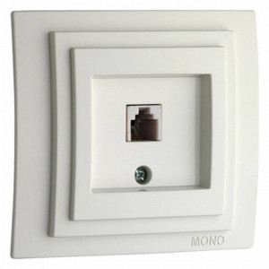 Розетка телефонная RJ-11 без рамки Mono Electric Despina / Larissa 500-001925-124 Розетка телефонная RJ-11 без рамки Mono Electric Despina / Larissa 500-001925-124