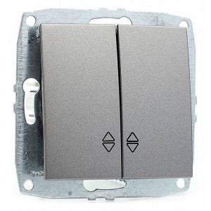 Выключатель проходной двухклавишный без рамки Mono Electric Despina / Larissa 500-002423-111 Выключатель проходной двухклавишный без рамки Mono Electric Despina / Larissa 500-002423-111