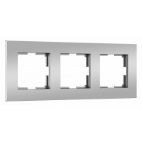 Рамка на 3 поста Werkel Slab серебро матовый W0032965