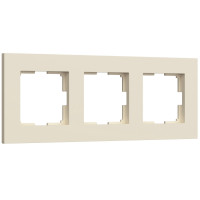 Рамка из поликарбоната на 3 поста Slab айвори софт W0032962