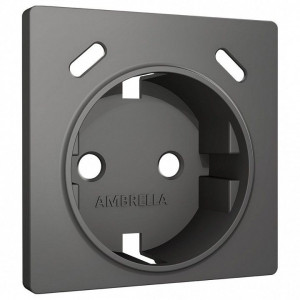 Накладка для розетки с заземлением и со шторками и 2хUSB type С Ambrella Volt ALFA AP6605