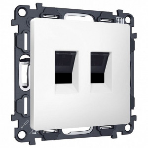 Розетка двойная Ethernet RJ-45 без рамки Ambrella Volt MA MA132110 Розетка двойная Ethernet RJ-45 без рамки Ambrella Volt MA MA132110