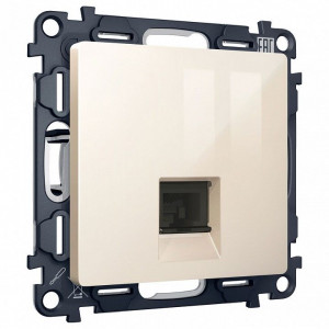 Розетка Ethernet RJ-45 и со шторками, без рамки Ambrella Volt ALFA MA312005 Розетка Ethernet RJ-45 и со шторками, без рамки Ambrella Volt ALFA MA312005