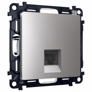 Розетка Ethernet RJ-45 и со шторками, без рамки Ambrella Volt ALFA MA512005 Розетка Ethernet RJ-45 и со шторками, без рамки Ambrella Volt ALFA MA512005