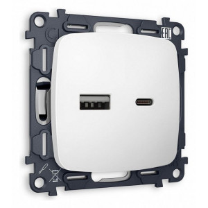 Розетка 2хUSB type A и C без рамки Ambrella Volt Quant MO131010