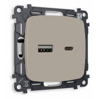 Розетка 2хUSB type A и C без рамки Ambrella Volt Quant MO371010