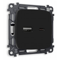 Розетка 2хUSB type A и C без рамки Ambrella Volt Quant MO811010