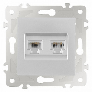 Розетка Ethernet RJ-45 без рамки Arte Milano am-203 203.45-2.silver Розетка Ethernet RJ-45 без рамки Arte Milano am-203 203.45-2.silver