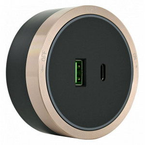 Розетка USB и type C на треке Arte Milano Am-track-sockets 380066TS LED/USB-Type-C Gold