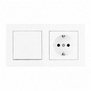Блок с розеткой и выключателем Arte Milano SET06-2 SET06-2-30-1-40-1 White Блок с розеткой и выключателем Arte Milano SET06-2 SET06-2-30-1-40-1 White