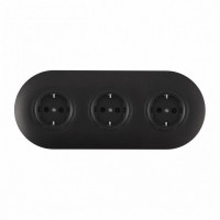 Розетка с заземлением и со шторкой Arte Milano SET08-3 SET08-3-40-1x3 black