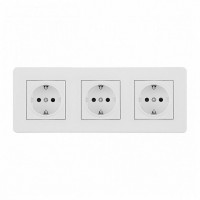 Розетка с заземлением и со шторкой Arte Milano SET16-3 SET16-3-40-1x3 white