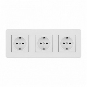 Розетка с заземлением и со шторкой Arte Milano SET16-3 SET16-3-40-1x3 white