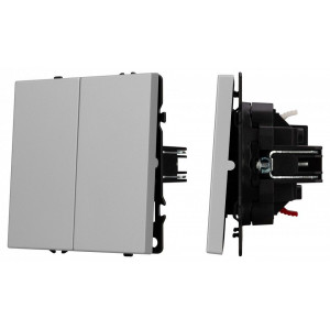 Выключатель двухклавишный без рамки Arlight SWT-NOBE 059420