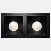 Встраиваемый светильник Italline IT06-6020 черный 4000 K 2 шт + рамка IT06-6022 черный IT06-6020 black 4000K / IT06-6022 black