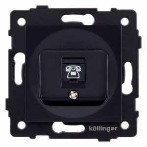 Розетка телефонная RJ-11 со штрокой, без рамки Kollinger REA-009BK Розетка телефонная RJ-11 со штрокой, без рамки Kollinger REA-009BK