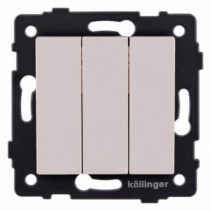 Выключатель трехклавишный без рамки Kollinger REA-S-012CM Выключатель трехклавишный без рамки Kollinger REA-S-012CM