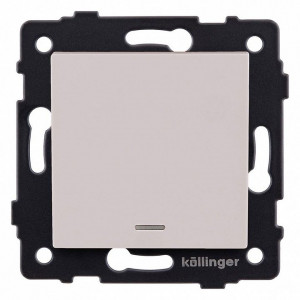 Выключатель перекрестный одноклавишный с подсветкой без рамки Kollinger REA-S-015CM Выключатель перекрестный одноклавишный с подсветкой без рамки Kollinger REA-S-015CM