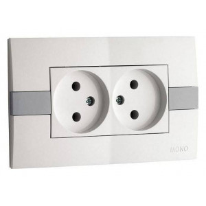 Розетка двойная Mono Electric Eсо 101-010105-121 Розетка двойная Mono Electric Eсо 101-010105-121