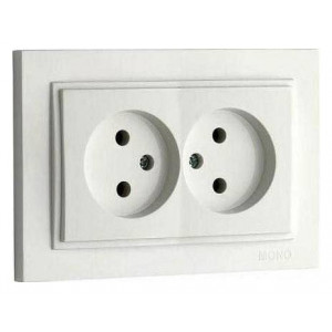 Розетка двойная Mono Electric Despina 102-010005-121 Розетка двойная Mono Electric Despina 102-010005-121