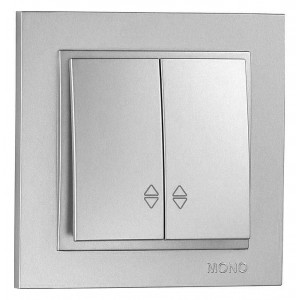Выключатель проходной двухклавишный Mono Electric Despina 102-212123-111 Выключатель проходной двухклавишный Mono Electric Despina 102-212123-111