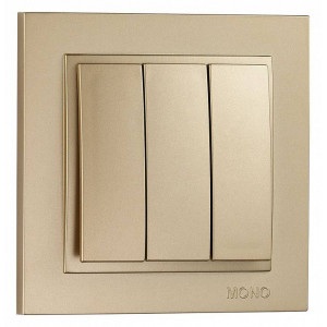 Выключатель трехклавишный Mono Electric Despina 102-222222-114 Выключатель трехклавишный Mono Electric Despina 102-222222-114