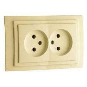 Розетка двойная Mono Electric Larissa 103-171705-121 Розетка двойная Mono Electric Larissa 103-171705-121