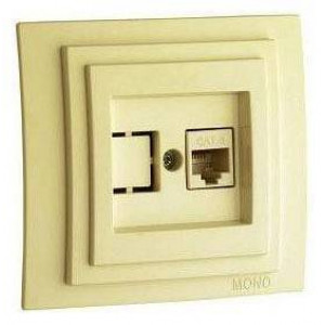 Розетка Ethernet RJ-45 Mono Electric Larissa 103-171705-125 Розетка Ethernet RJ-45 Mono Electric Larissa 103-171705-125