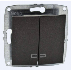 Выключатель двухклавишный с подсветкой без рамки Mono Electric Despina / Larissa 500-002025-103 Выключатель двухклавишный с подсветкой без рамки Mono Electric Despina / Larissa 500-002025-103