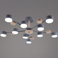 Люстра на штанге  03758-0.3-10 GREY+WOOD GX53