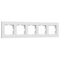 Рамка на 5 постов Werkel Slab белый софт W0052961