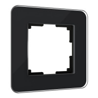 Рамка из стекла на 1 пост Elite черный W0012448