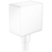 Шланговое подсоединение Hansgrohe FixFit Square с обратным клапаном матовый белый 26455700