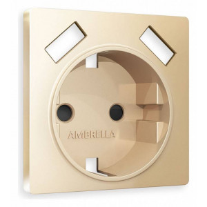 Накладка для розетки с заземлением и со шторками и 2хUSB type A Ambrella Volt Quant AP6090 Накладка для розетки с заземлением и со шторками и 2хUSB type A Ambrella Volt Quant AP6090