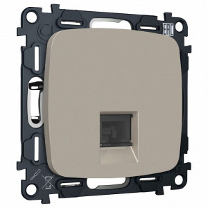 Розетка Ethernet RJ-45 и со шторками, без рамки Ambrella Volt OMEGA MO372005 Розетка Ethernet RJ-45 и со шторками, без рамки Ambrella Volt OMEGA MO372005