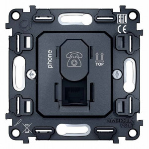 Механизм розетки Ethernet RJ-45 со шторкам Ambrella Volt Quant VM190