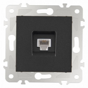 Розетка телефонная RJ-11 без рамки Arte Milano am-203 203.51-1.black