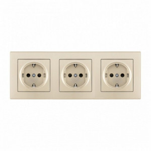 Розетка с заземлением и со шторкой Arte Milano SET06-3 SET06-3-40-1x3 shampan Розетка с заземлением и со шторкой Arte Milano SET06-3 SET06-3-40-1x3 shampan