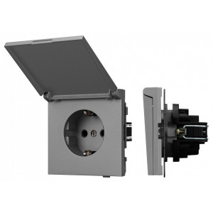 Розетка влагозащищенная с заземлением с крышкой, без рамки Arlight SCT-TENDO 054092