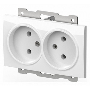 Розетка двойная без заземления, без рамки Elbi Eleсtriс Zena Vega 609-015600-908