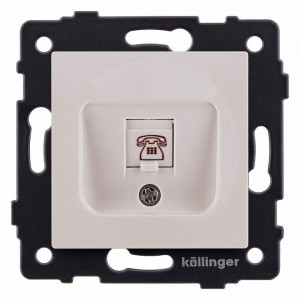 Розетка телефонная RJ-11 со штрокой, без рамки Kollinger REA-009CM Розетка телефонная RJ-11 со штрокой, без рамки Kollinger REA-009CM